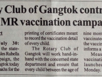 Sikkim Express 31.07.2019 Measles and Rubella Vacination