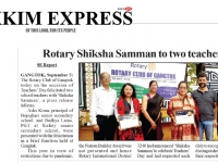 Sikkim Express 06.09.2020 Shiksha Samman 2020 Main Article